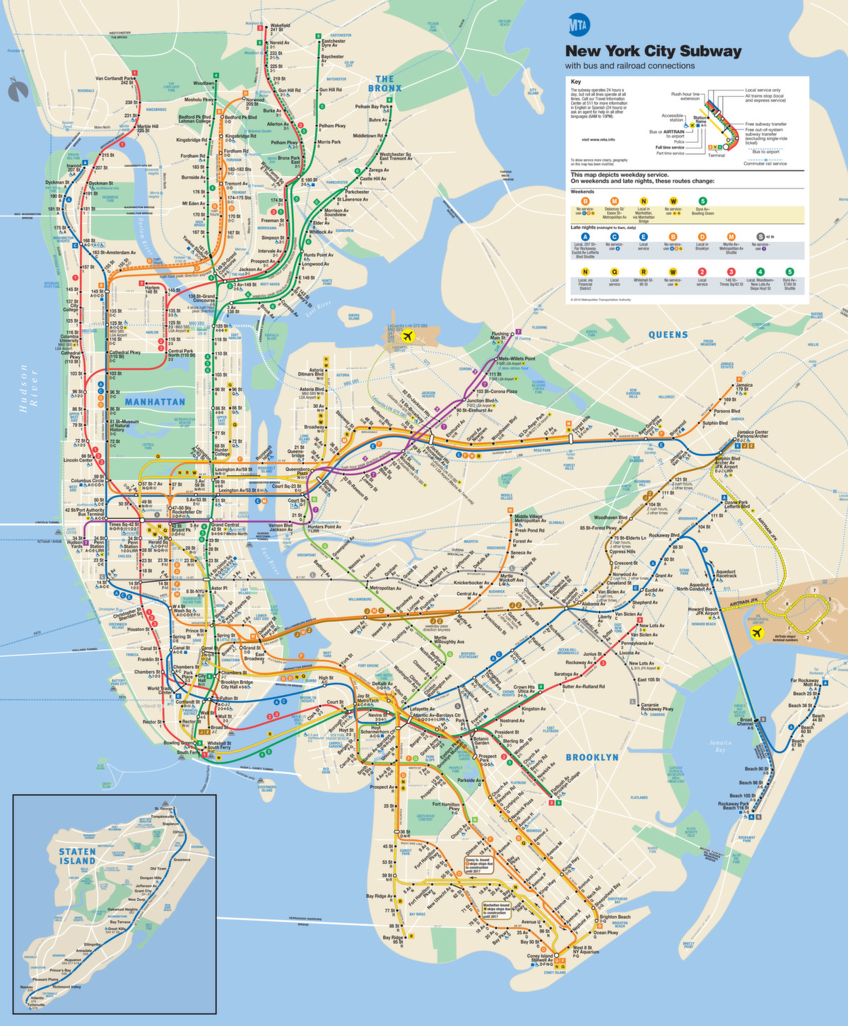 ᐅ New York Subway Map 2018 Im »Big Apple« von A B